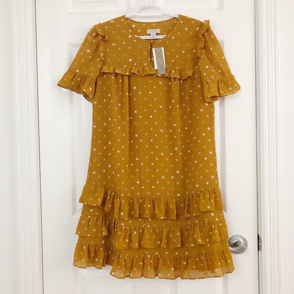 NWT J.Crew Point Sur Ruffle Dress Crinkle Chiffon - Picture 6 of 12